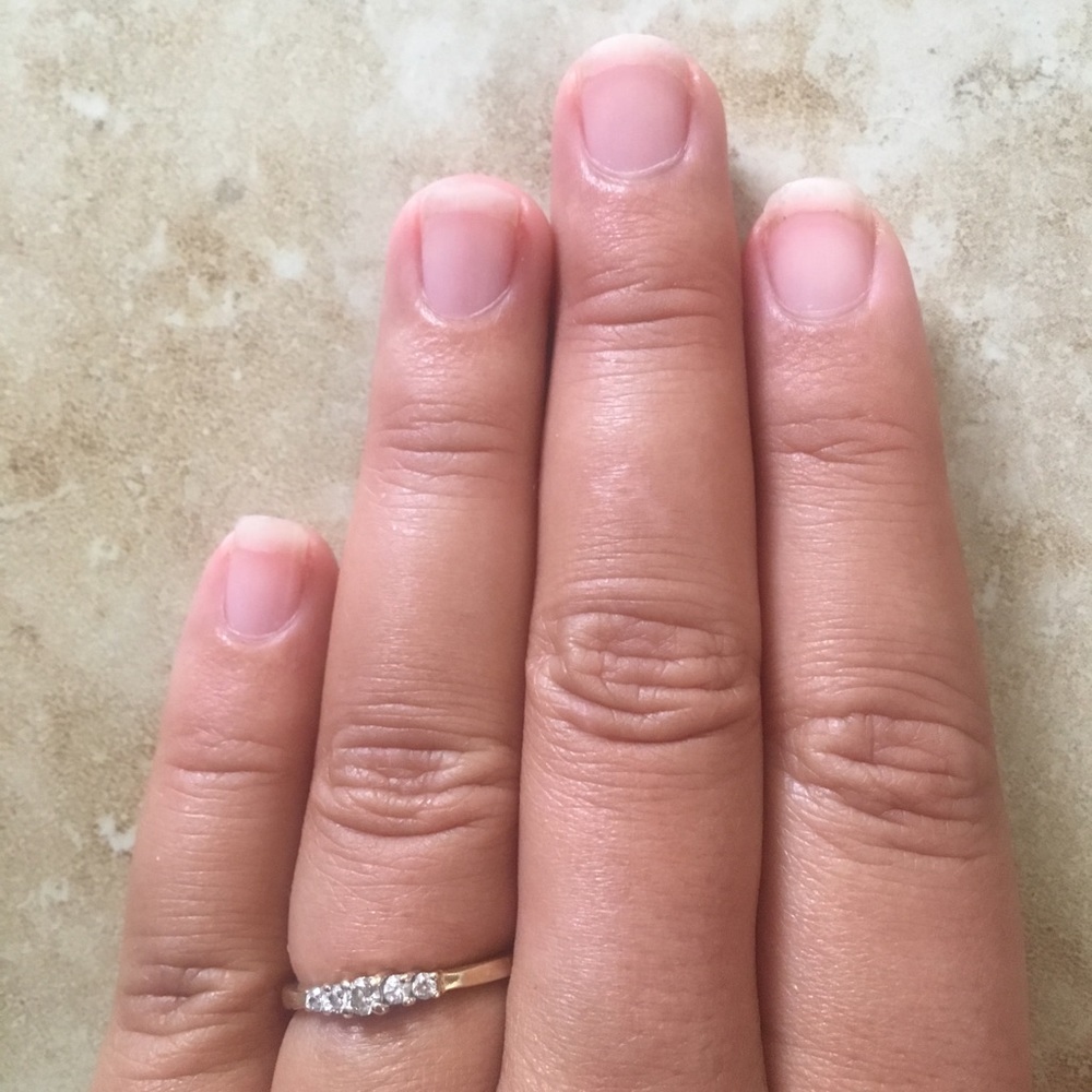 Stackable yellow gold diamond ring